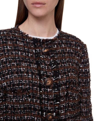 Dolce&Gabbana Твидовое пальто - Артикул: F0AI0T-HUMEI