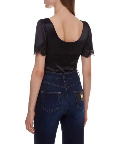 Dolce&Gabbana Шелковая блуза - Артикул: F7U44T-FURAG
