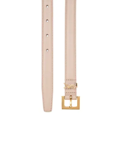 Saint Laurent Кожаный ремень Monogram narrow - Артикул: 554465-BOO0W