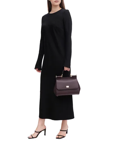 Dolce&Gabbana Кожаная сумка Sicily Large - Артикул: BB6002-A1001