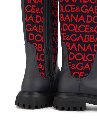 Dolce&Gabbana Дитячі шкіряні чоботи - Артикул: D11255-AQ590-M