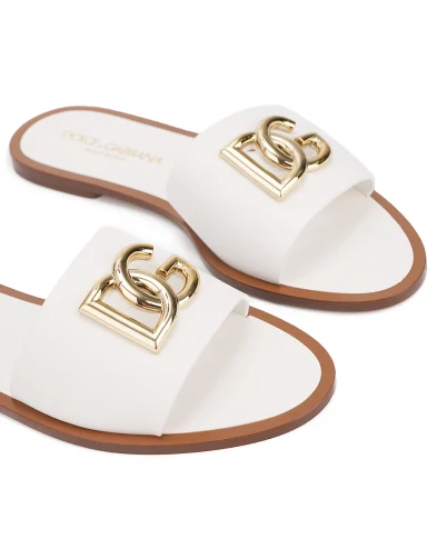 Dolce&Gabbana Кожаные мюли - Артикул: CQ0619-AW576