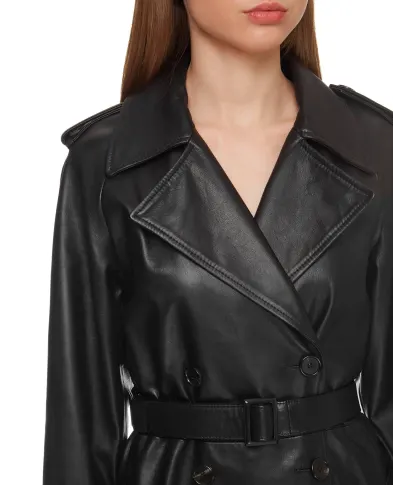 Dolce&Gabbana Кожаный тренч - Артикул: F0A15L-HULJ7