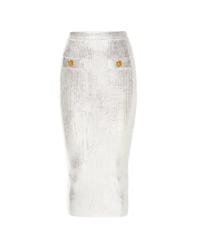 Balmain Шерстяная юбка - Артикул: WF0LD016K314