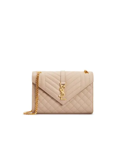 Saint Laurent Кожаная сумка Envelope Medium - Артикул: 600185-BOW91