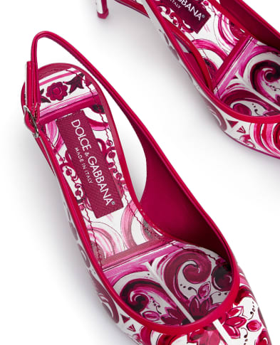Dolce&Gabbana Кожаные слингбэки Sling Back - Артикул: CG0639-AI412
