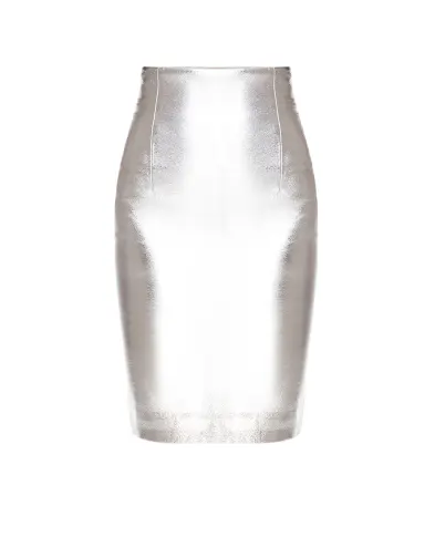 Balmain Кожаная юбка - Артикул: WF0LC000L181
