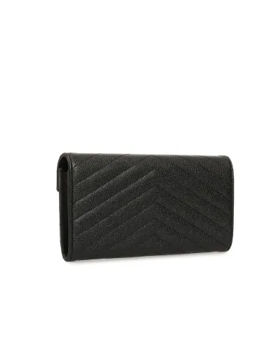 Saint Laurent Кожаный кошелек Monogram - Артикул: 372264-BOW01-