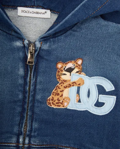 Dolce&Gabbana Детская джинсовая толстовка (костюм) - Артикул: L1JWGI-G7HX4