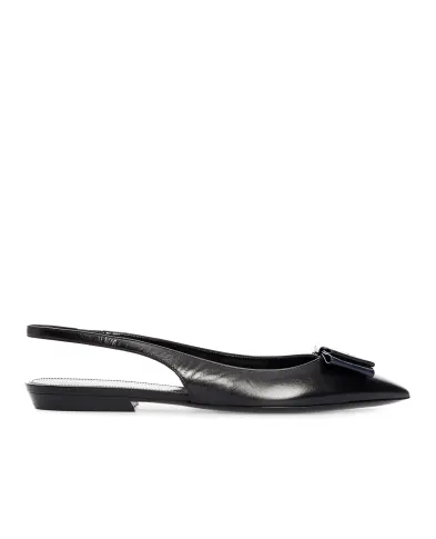 Saint Laurent Кожаные слингбэки Anais 10 - Артикул: 649621-1ZJ10