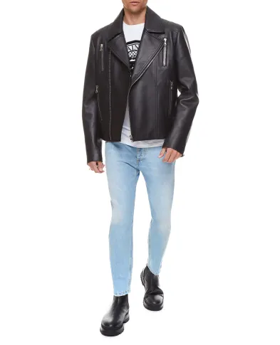 Balmain Кожаная косуха - Артикул: XH1TD170LB24