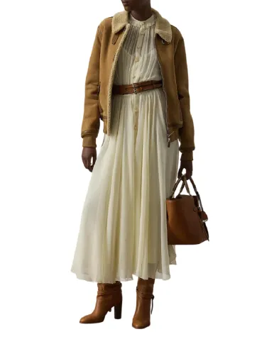 Ralph Lauren Collection Дубленка Morrison из замши и овчины - Артикул: 290P01983001