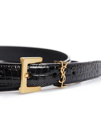 Saint Laurent Кожаный ремень - Артикул: 554465-DND0J