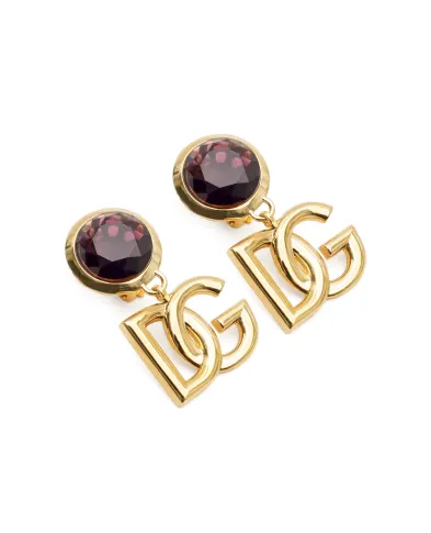 Dolce&Gabbana Сережки-кліпси з логотипом - Артикул: WER6M1-W1111
