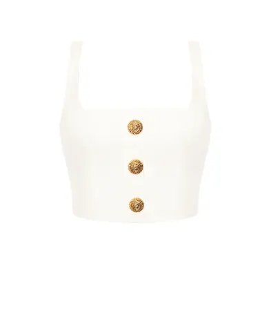 Balmain Укорочений топ Balmain на ґудзиках - Артикул: GF1AD214DG14