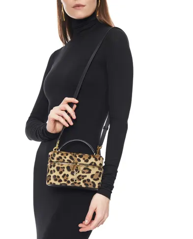 Saint Laurent Сумка GABY зі шкіри з ворсом поні - Артикул: 798098-AAE6T