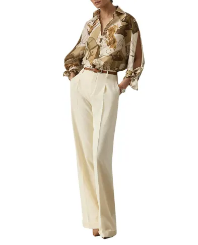 Ralph Lauren Collection Блузка из шелка с принтом Karen Diary - Артикул: 290P00352001