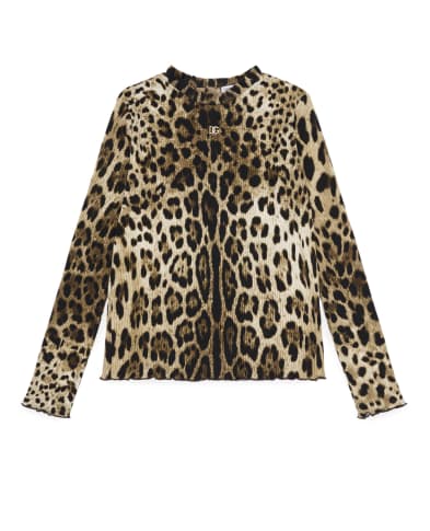 Dolce&Gabbana Детский гольф с леопардовым принтом - Артикул: L5JTQC-HS7Q6-B