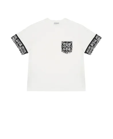 Dolce&Gabbana Детская футболка с принтом майолики - Артикул: L4JTIS-G7O9G-B