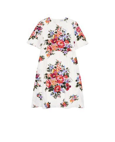 Dolce&Gabbana Детское платье с цветочным принтом - Артикул: L53DF0-FSA8P-B