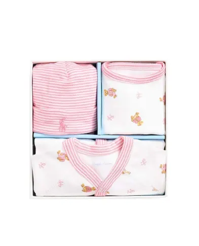 Polo Ralph Lauren Подарочный набор  (человечек, шапочка, слюнявчик) - Артикул: 310945860001