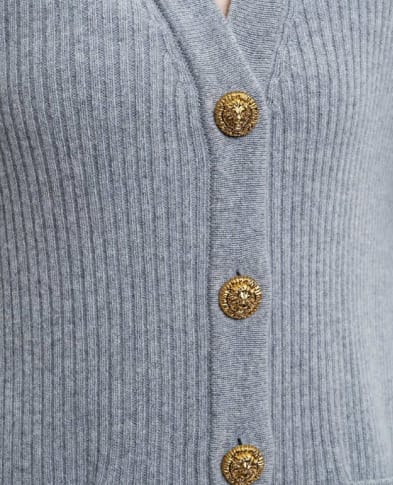 Balmain Кардиган из кашемира и шерсти - Артикул: FF0KO003KJ17