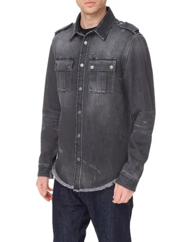 Balmain Джинсовая рубашка - Артикул: XH1HC030DB92