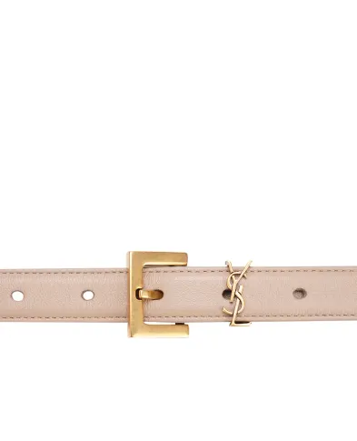 Saint Laurent Кожаный ремень Monogram narrow - Артикул: 554465-BOO0W