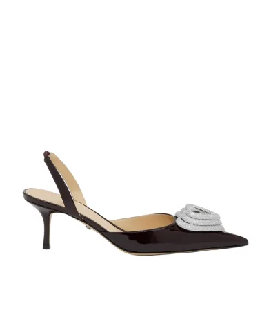 Mach&Mach Туфлі TRIPLE HEART із лакованої телячої шкіри з кристалами - Артикул: R26-S1082-65-PAT-PLB