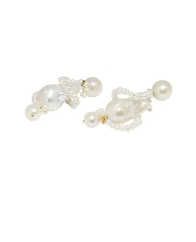 Completedworks Серьги из жемчуга и переработанного золота с позолотой - Артикул: P161