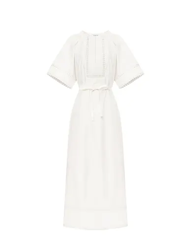 Yves Salomon Сукня зі шкіряними деталями - Артикул: 26EYR03740COAP