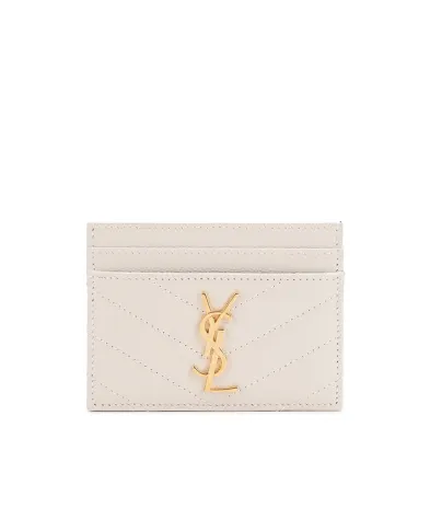 Saint Laurent Кожаная визитница - Артикул: 423291-BOW01