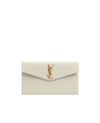 Saint Laurent Кожаный клатч Uptown - Артикул: 565739-1GF0J