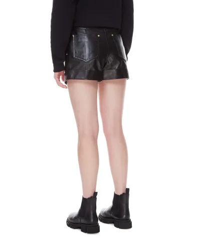 Balmain Кожаные шорты - Артикул: WF1QA010L158