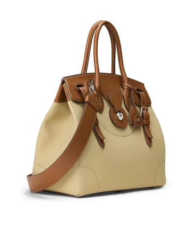 Ralph Lauren Collection Сумка из холста и кожи Soft Ricky 33 - Артикул: 435968259001