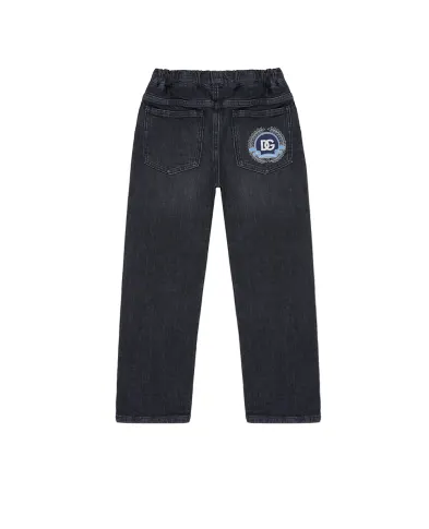 Dolce&Gabbana Дитячі джинси з вишивкою логотипу - Артикул: L42F85-LDD39-S