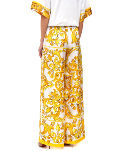 Dolce&Gabbana Шелковые штаны палаццо - Артикул: FTC63T-HI1BE