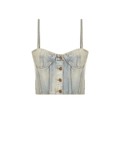 Saint Laurent Джинсовый топ - Артикул: 695163-Y996D