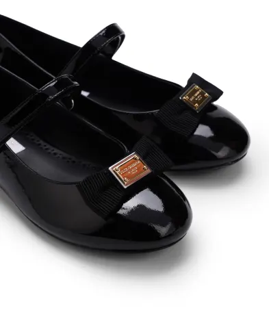 Dolce&Gabbana Детские лаковые балетки - Артикул: D11193-A5291-L