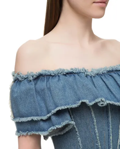Dolce&Gabbana Джинсовый топ - Артикул: F73G3D-G897L
