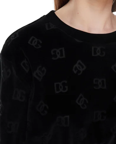 Dolce&Gabbana Велюровый топ - Артикул: F9O83T-FJ7DL