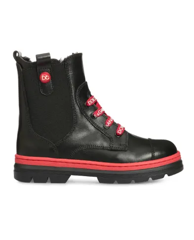 Dolce&Gabbana Детские кожаные ботинки - Артикул: D10969-A1889-L