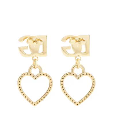 Dolce&Gabbana Серьги-пусеты с подвеской сердцем - Артикул: WER6I2-W1111