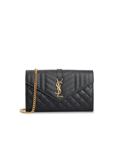 Saint Laurent Кожаная сумка Envelope Chain Wallet - Артикул: 620280-BOW91