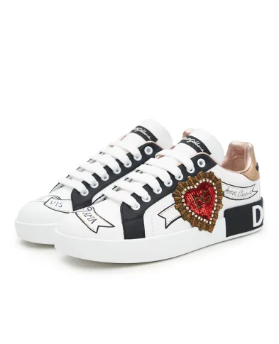 Dolce&Gabbana Сникеры Portofino с вышивкой - Артикул: CK1544-AZ138