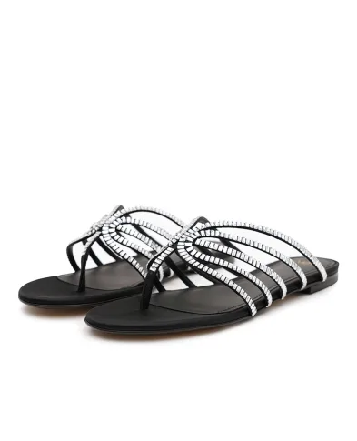 Alevi Шльопанці з кристалами з шовку - Артикул: L26SD009.5.0222997