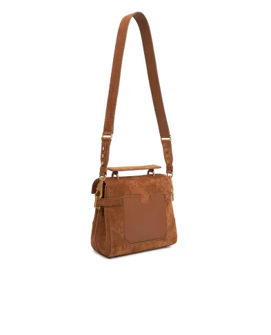 Balmain Сумка B-Buzz 23 из телячьей замши - Артикул: GN1DB526LSDL