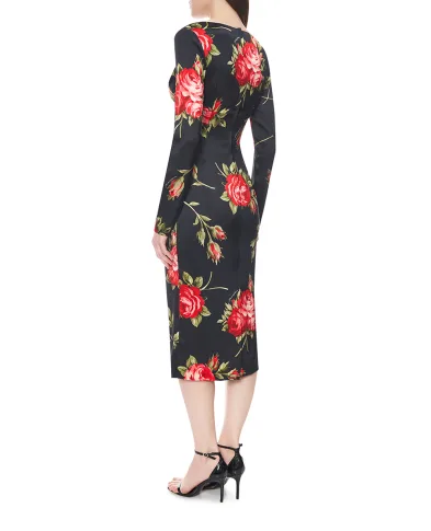 Dolce&Gabbana Сукня-футляр із квітковим принтом - Артикул: F610FT-FSICD