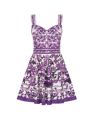 Dolce&Gabbana Платье с принтом Майолики - Артикул: F6TYUT-HH5EN