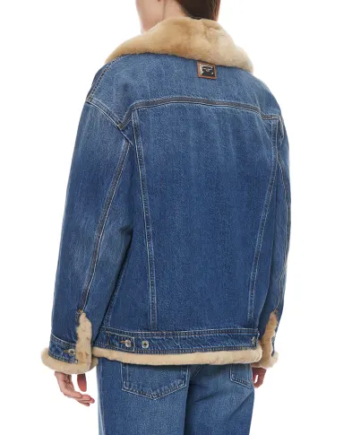 Dolce&Gabbana Куртка джинсовая с кроличим мехом - Артикул: F9S89D-G8NV4